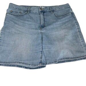 Womens Denim Jean Shorts Size 14 Blue Casual 100% Cotton